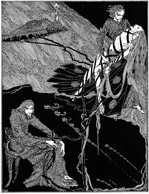 Poe black and white image