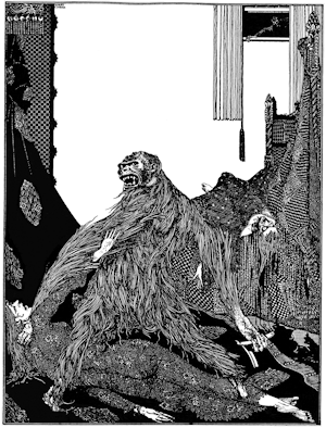 Poe black and white image