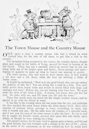 The Town Mouse and the Country Mouse