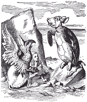 The Mock Turtle, the Gryphon and Alice