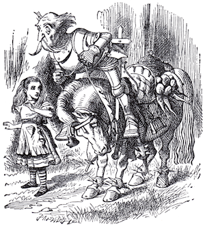 The White Knight falling from his horse