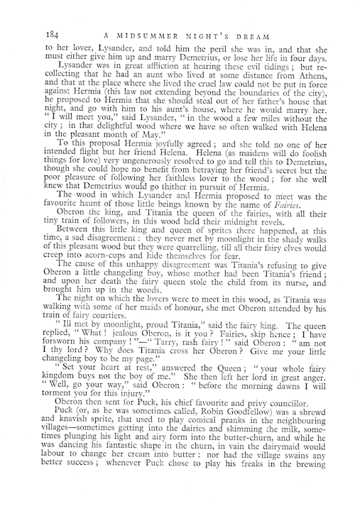 A Midsummer Night's Dream in Golden Wonder Annual 1934