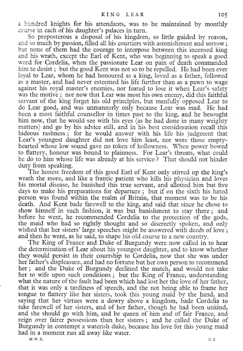 King Lear in Mammoth Wonder Annual 1935